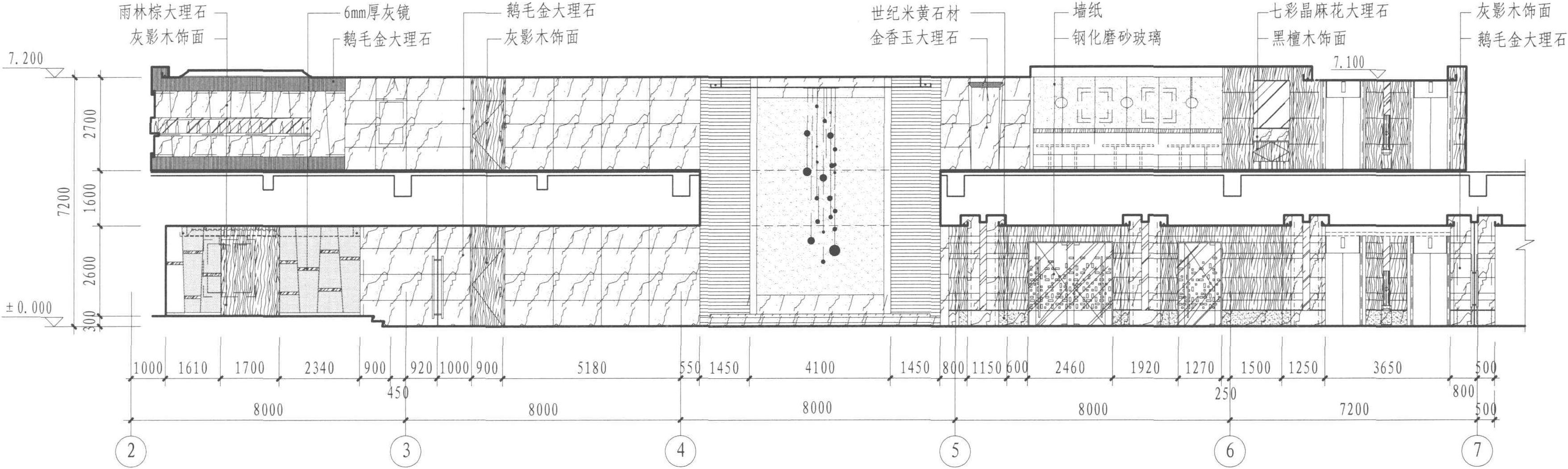 一層大堂F立面圖 1:150